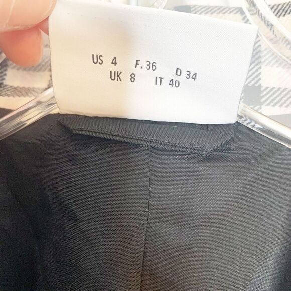 The Akris Punto Glen Check Blazer Jacket Cream Black Lavender Plaid Size 4 Small - Picture 11 of 14